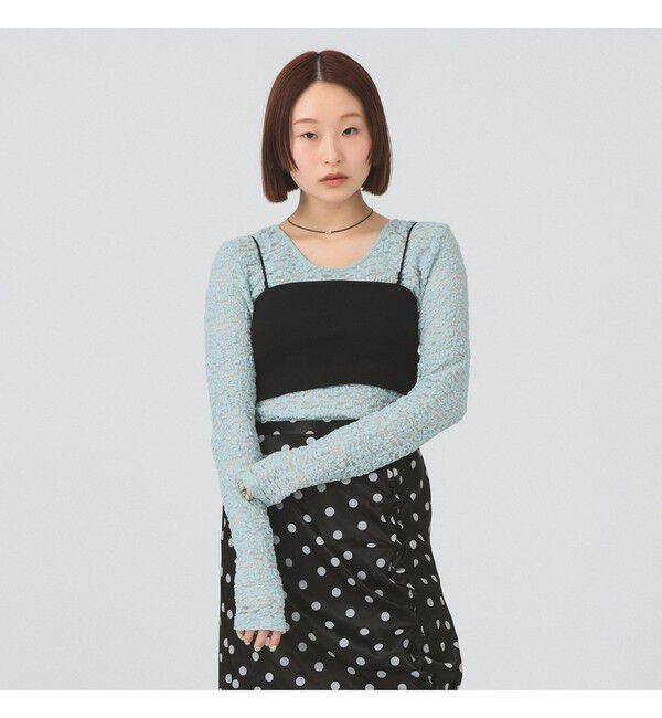 Ray BEAMS 「テレコ バンドゥ キャミソール」|キャミソール|BLACK