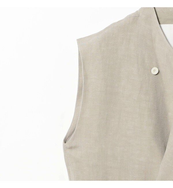 Demi-Luxe BEAMS 「AK+1 / リネン ベルテッド ジレ」|ベスト・ジレ|