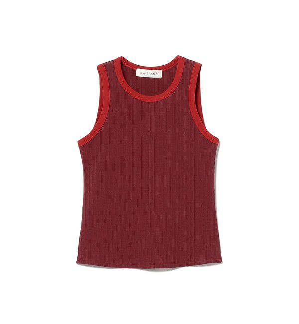 Ray BEAMS 「リブ リンガー タンクトップ」|Tシャツ・カットソー|BORDEAUX
