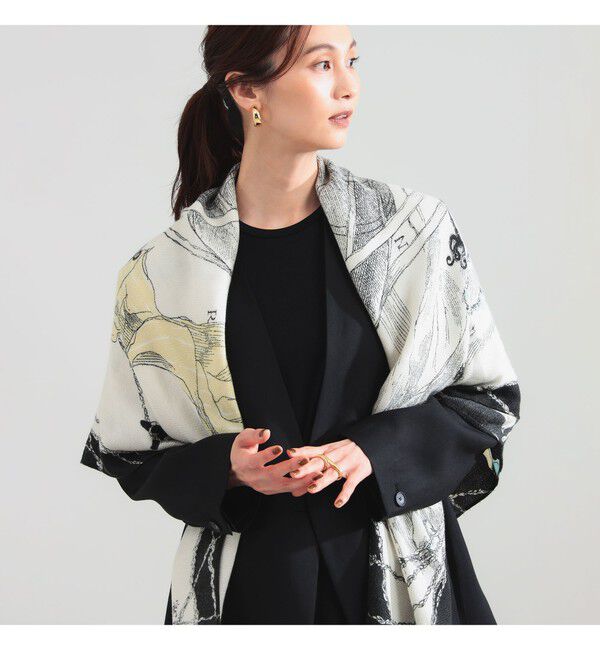 Demi-Luxe BEAMS 「manipuri / モンゴルバルーン ストール」|ストール|BLACK