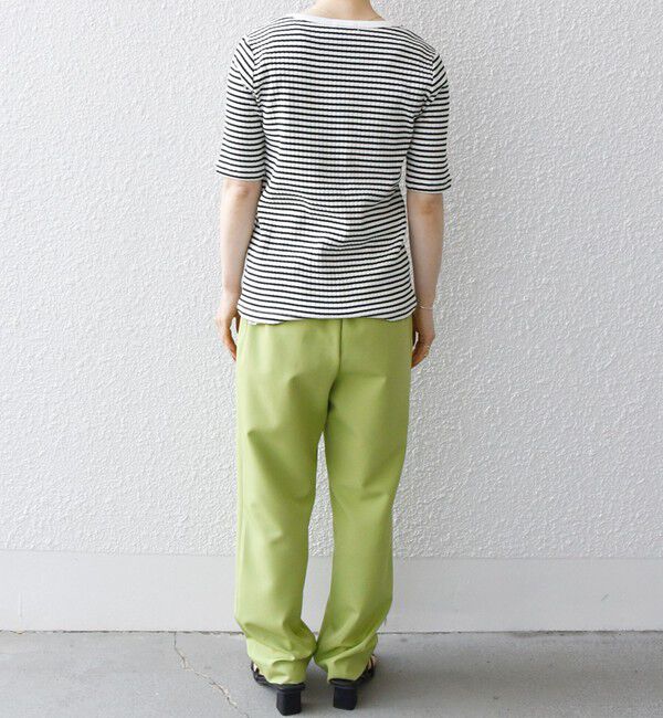 SHIPS any「《一部追加予約》【WEB限定】SHIPS any:〈洗濯機可能〉テレコ リブ ハーフスリーブ TEE」|Tシャツ・カットソー|