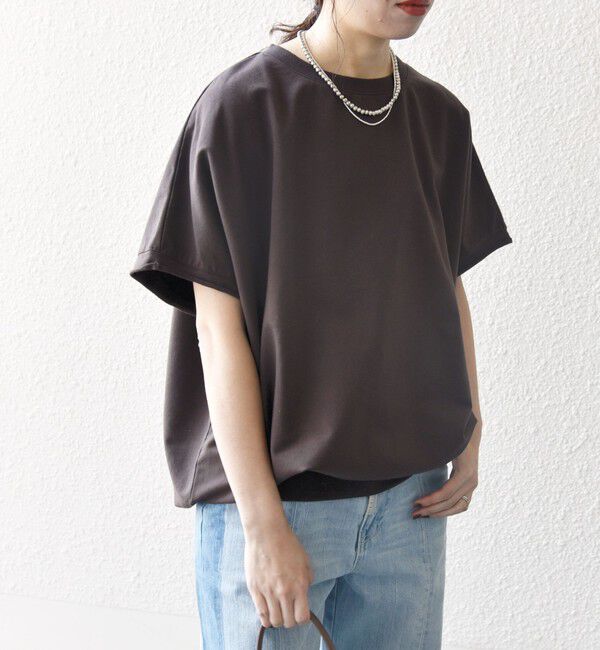 SHIPS any「SHIPS any:〈洗濯機可能〉インレイ コクーン ショートスリーブ プルオーバー」|Tシャツ・カットソー|