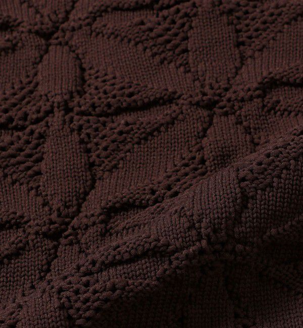 SHIPS for women「《追加予約》【WEB限定】〈洗濯機可能〉2WAY フラワー ジャカード ハーフ ジップ プルオーバー」|ニット・セーター|