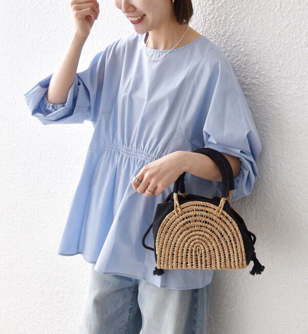 SHIPS any「SHIPS any:〈洗濯機可能〉REPREVE ギャザー パフシャツ ブラウス」|シャツ・ブラウス|
