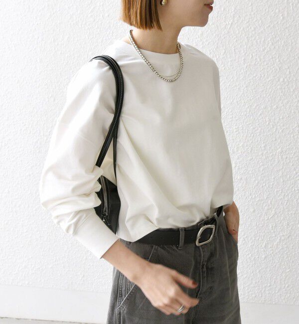 SHIPS any「《一部追加予約》SHIPS any:〈洗濯機可能〉インレイ ロングスリーブ コンパクト プルオーバー」|Tシャツ・カットソー|