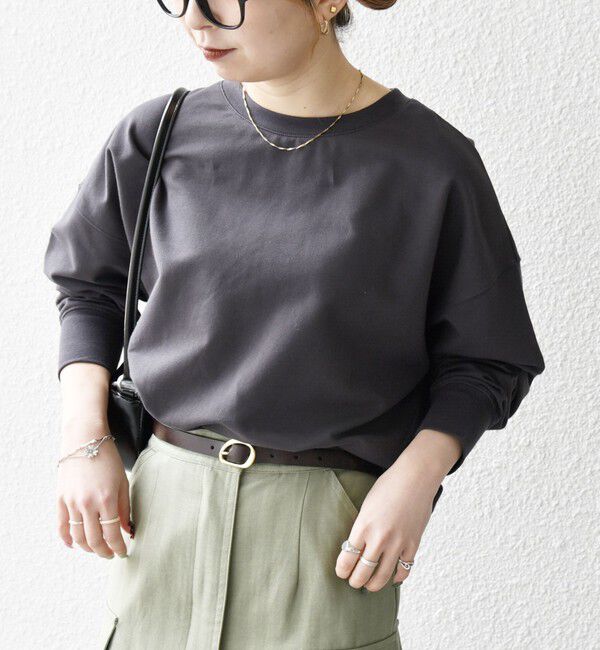 SHIPS any「《一部追加予約》SHIPS any:〈洗濯機可能〉インレイ ロングスリーブ コンパクト プルオーバー」|Tシャツ・カットソー|