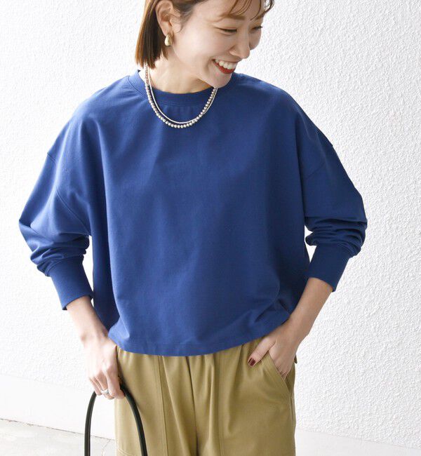 SHIPS any「《一部追加予約》SHIPS any:〈洗濯機可能〉インレイ ロングスリーブ コンパクト プルオーバー」|Tシャツ・カットソー|