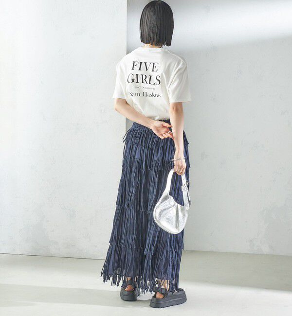 SHIPS for women「【SHIPS別注】crinkle crinkle crinkle:フリンジ スカート」|スカート|