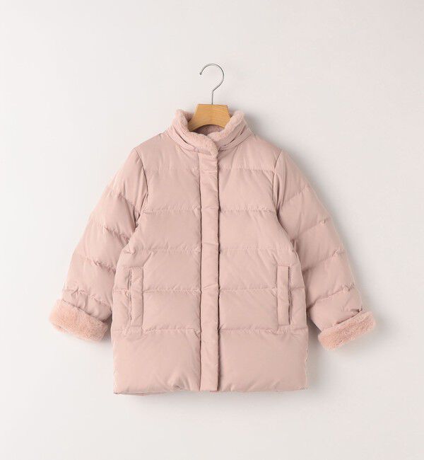 SHIPS KIDS「SHIPS KIDS:100～130cm /〈撥水/手洗い可能〉ミディアム丈 リサイクル ダウン フーディー」|ダウン|