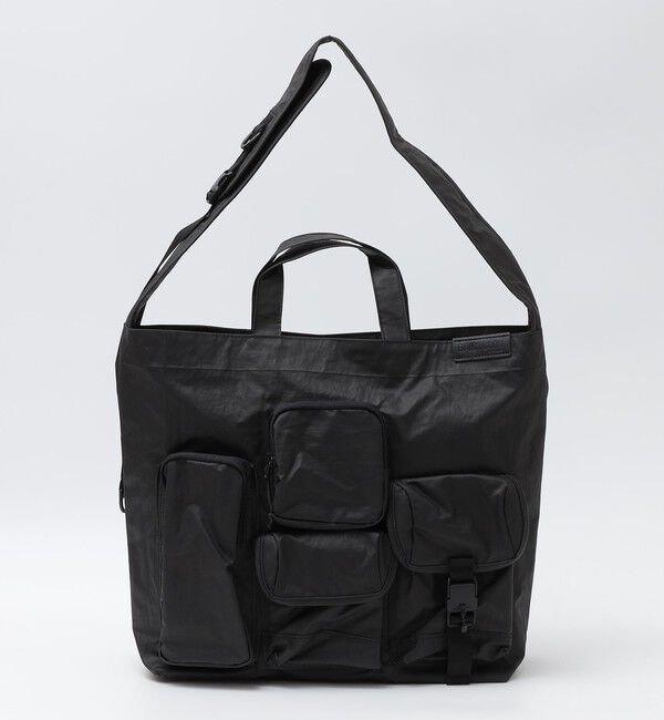 SHIPS「BAICYCLON by bagjack: MULTI POCKET 2WAY TOTE BAG MEDIUM (BLACK2)」|トートバッグ|ブラック