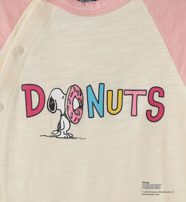 SHIPS KIDS「SHIPS KIDS:70～80cm /PEANUTS スヌーピー プリント ロンパース」|ロンパース|