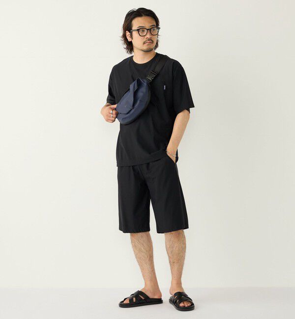 SHIPS Colors 「【WEB限定】SHIPS Colors:〈接触冷感〉カノコ Tシャツ ＆ ショーツ セット◇」|Tシャツ・カットソー|ブラック
