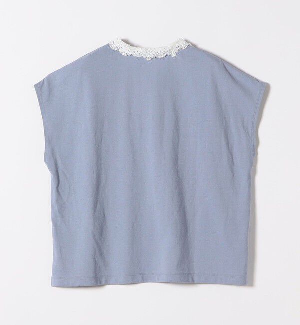 SHIPS any「《一部追加予約》SHIPS any:〈洗濯機可能〉レース カラー フレンチスリーブ ポロ プルオーバー」|Tシャツ・カットソー|