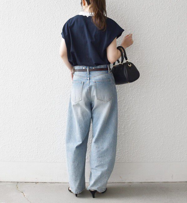 SHIPS any「《一部追加予約》SHIPS any:〈洗濯機可能〉レース カラー フレンチスリーブ ポロ プルオーバー」|Tシャツ・カットソー|