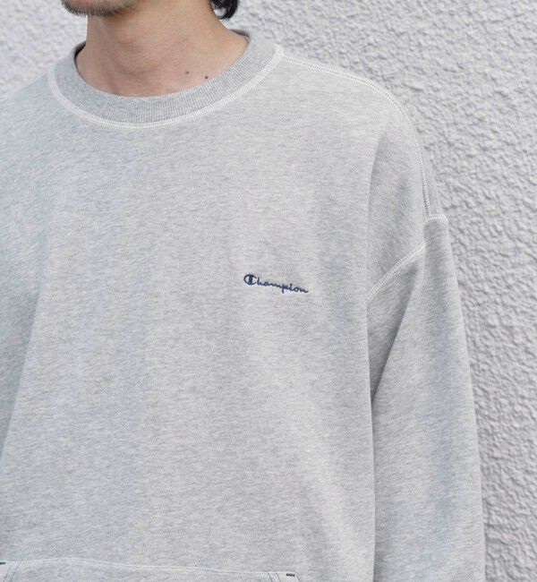 SHIPS any「【SHIPS any別注】Champion: ワンポイント ロゴ 刺繍 ステッチ リラックス スウェット◆」|スウェット・ジャージ|