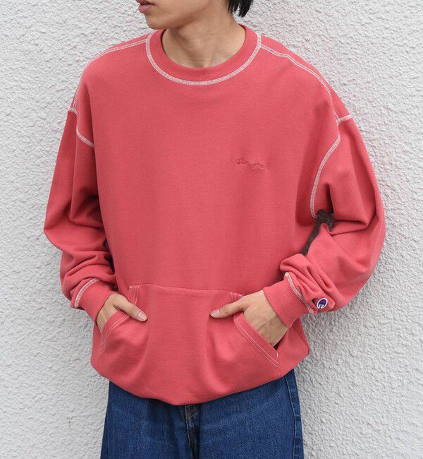 SHIPS any「【SHIPS any別注】Champion: ワンポイント ロゴ 刺繍 ステッチ リラックス スウェット◆」|スウェット・ジャージ|