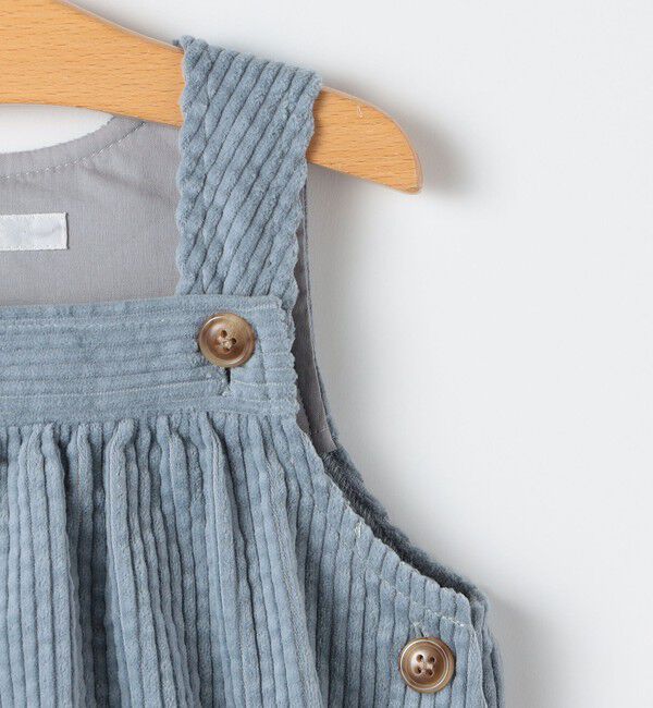 SHIPS KIDS「SHIPS KIDS:80cm /コーデュロイ オーバーオール ロンパース」|ロンパース|