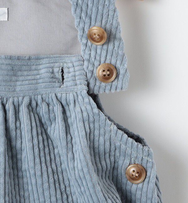 SHIPS KIDS「SHIPS KIDS:80cm /コーデュロイ オーバーオール ロンパース」|ロンパース|