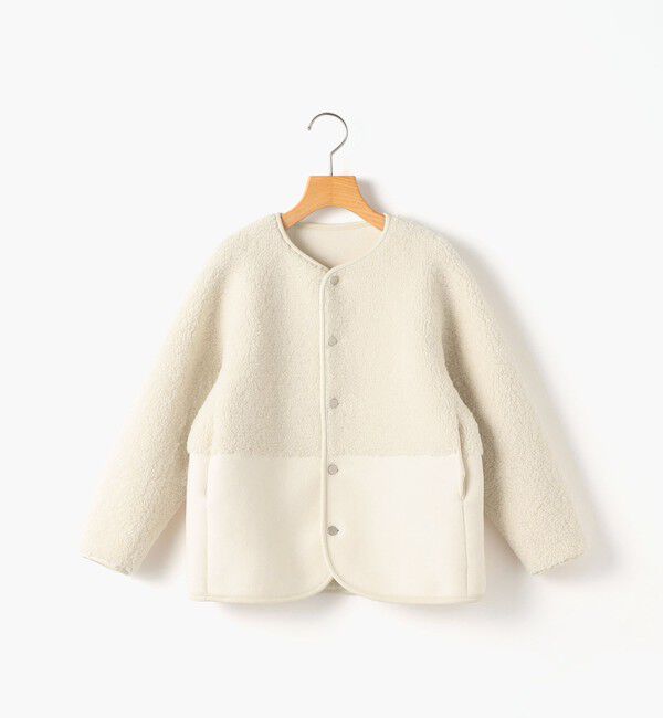 SHIPS KIDS「SHIPS KIDS:140～150cm/〈手洗い可能〉リバーシブル ボア ブルゾン」|ブルゾン・スタジャン|