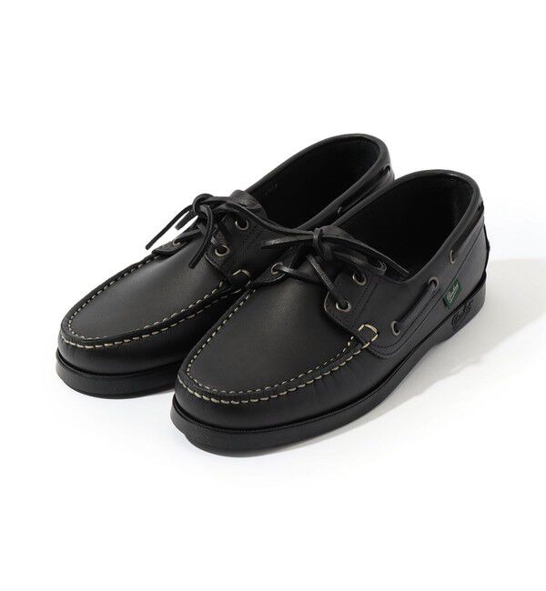 TOMORROWLAND GOODS「Paraboot BARTH レザー デッキシューズ」|デッキシューズ|19 ブラック