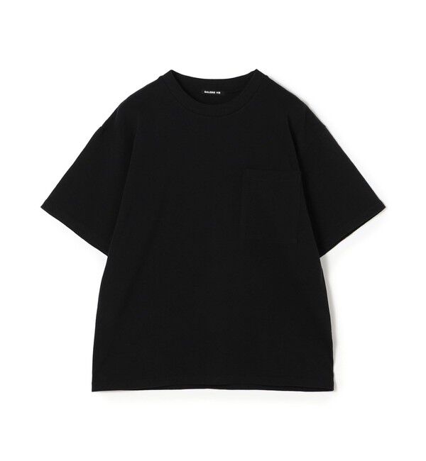 GALERIE VIE「コットン吊り天竺 ハーフスリーブプルオーバー」|Tシャツ・カットソー|19 ブラック