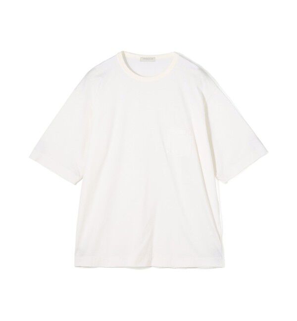 TOMORROWLAND MENS「コットンシルク高密度天竺 リンガーTシャツ」|Tシャツ・カットソー|11 ホワイト