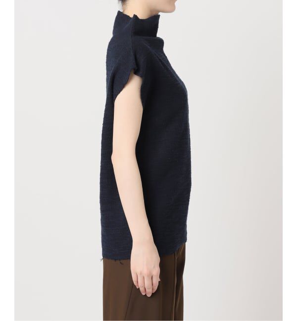  「TWEED CUT STAND NECK TOPS：カットソー」|Tシャツ・カットソー|