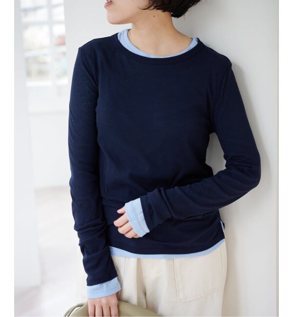 EMILYWEEK「《追加12/新色あり》パウダリーコットンプルオーバー」|Tシャツ・カットソー|ネイビー