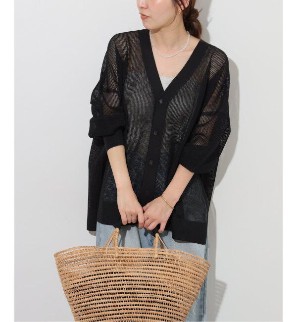 JOURNAL STANDARD relume「《追加》メッシュカーディガン」|カーディガン|ブラック