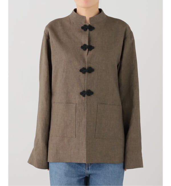 journal standard L'essage「ROHE/ローエ Mandarin linen jacket ジャケット」|その他|ブラウン