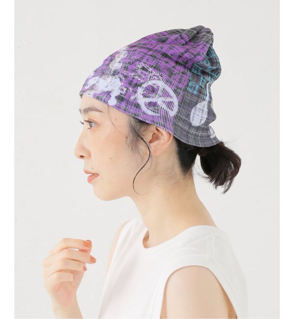 Oriens JOURNAL STANDARD「b.Eautiful x LEO GON'DO Plaid Beanie（GREY）」|ニット帽|