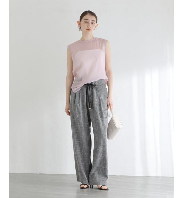  「【洗える】シアートリコットタンクトップ」|Tシャツ・カットソー|