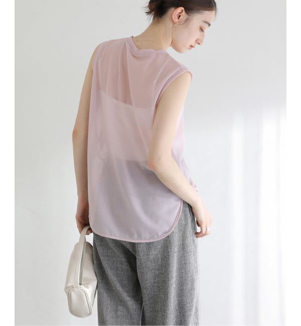  「【洗える】シアートリコットタンクトップ」|Tシャツ・カットソー|