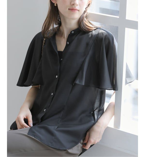  「《WEB限定》【洗える】ケープスリーブシャツ」|シャツ・ブラウス|