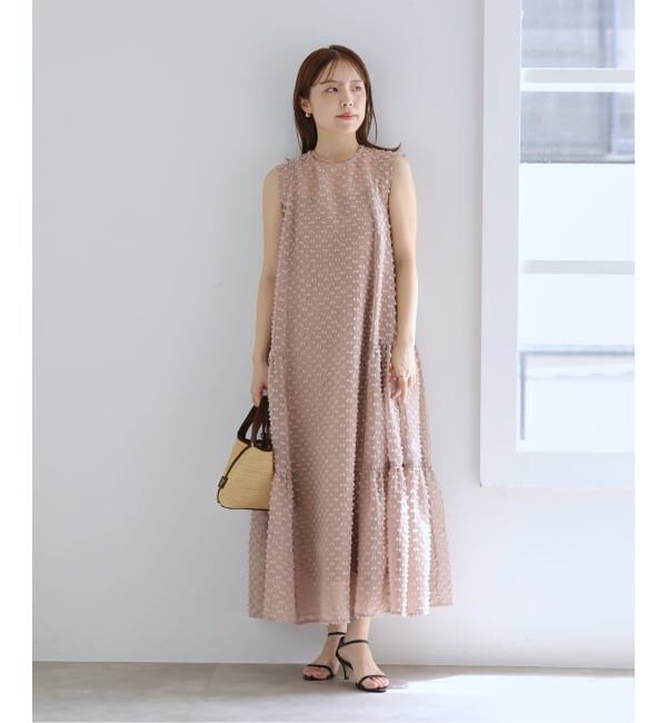  「【洗える】カットジャガードワンピース」|ワンピース|