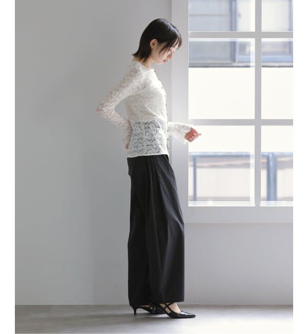  「【洗える】ストレッチレース2WAYカーディガン」|Tシャツ・カットソー|