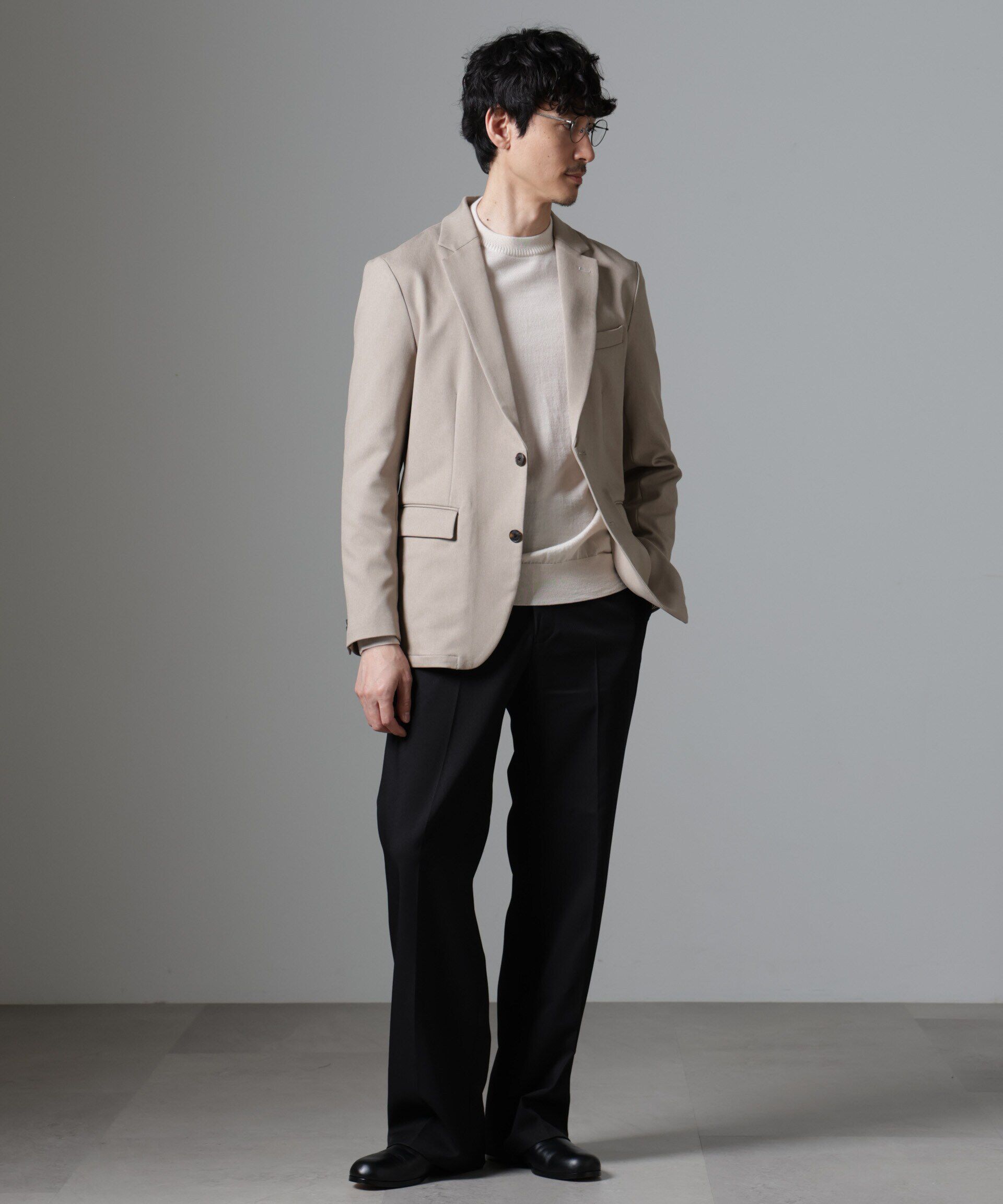 NANO universe「｢N JACKET BASIC｣CATINA(R)ﾒﾗﾝｼﾞ二重織ﾂｲﾙｽﾄﾚｯﾁｼﾞｬｹｯﾄ(ｾ 」|スーツ|