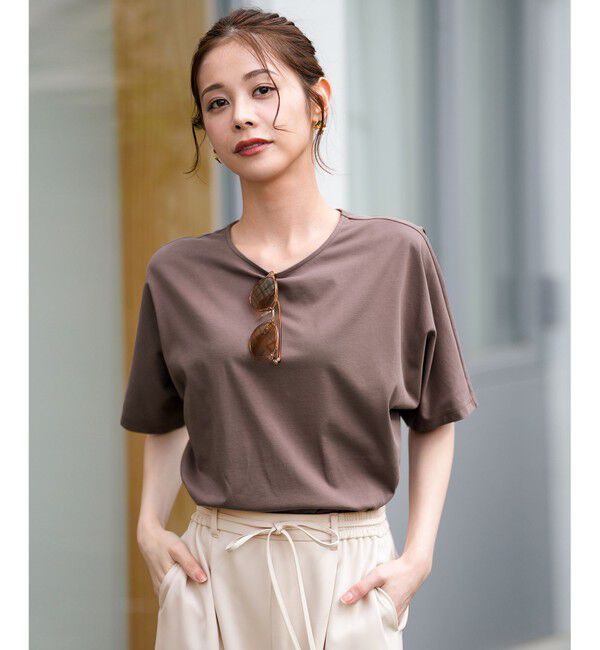 ANY SIS「ショート丈ドルマン５分袖 プルオーバー」|Tシャツ・カットソー|