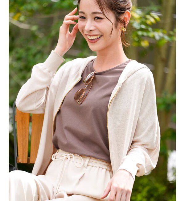 ANY SIS「ショート丈ドルマン５分袖 プルオーバー」|Tシャツ・カットソー|