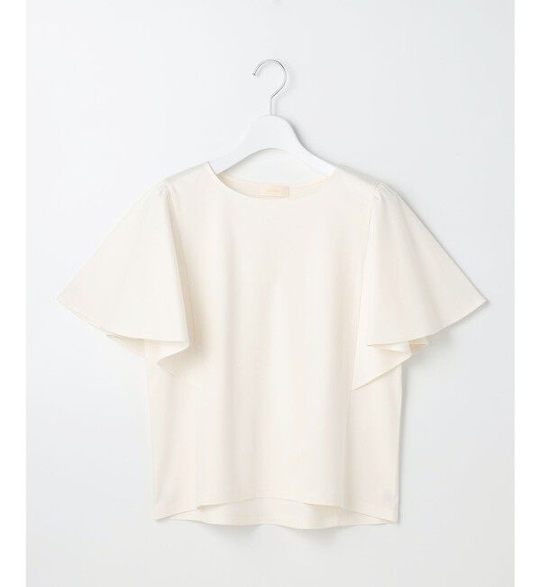 ANY SIS「【シルクタッチさら魅せTシャツ】袖フレア プルオーバー」|Tシャツ・カットソー|