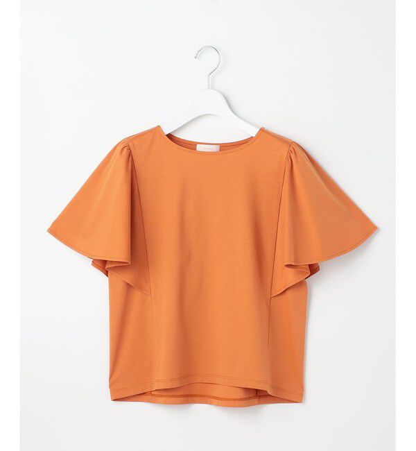 ANY SIS「【シルクタッチさら魅せTシャツ】袖フレア プルオーバー」|Tシャツ・カットソー|