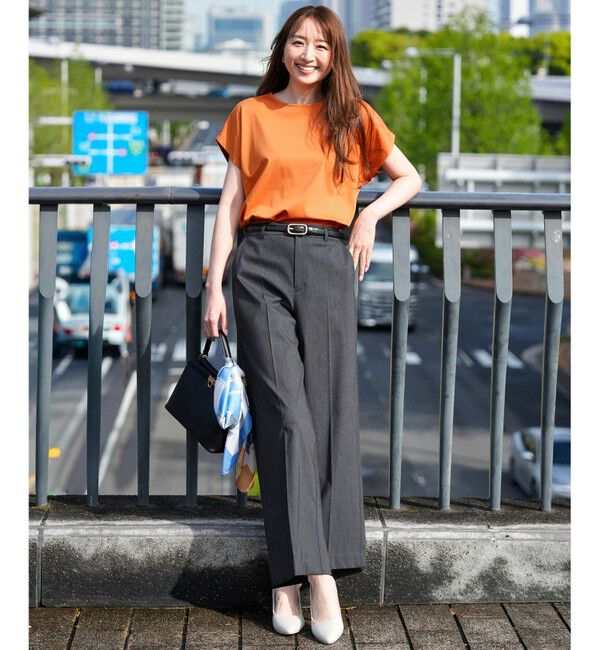ANY SIS「【シルクタッチさら魅せTシャツ】後ろコクーン プルオーバー」|Tシャツ・カットソー|