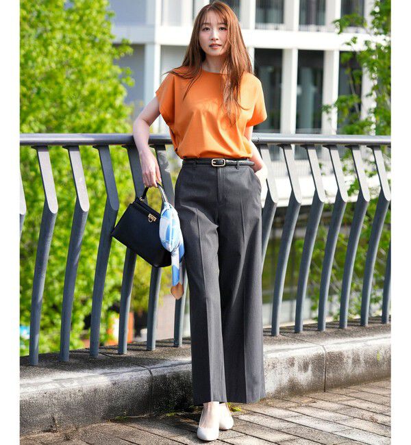 ANY SIS「【シルクタッチさら魅せTシャツ】後ろコクーン プルオーバー」|Tシャツ・カットソー|