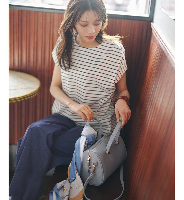 ANY SIS「【シルクタッチさら魅せTシャツ】後ろコクーン プルオーバー」|Tシャツ・カットソー|