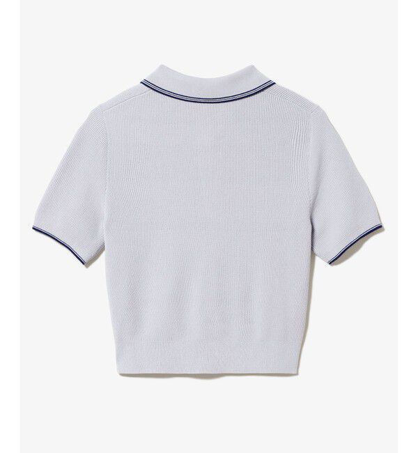 LACOSTE「配色ライン コンパクトニットポロシャツ」|ポロシャツ|