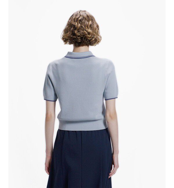 LACOSTE「配色ライン コンパクトニットポロシャツ」|ポロシャツ|