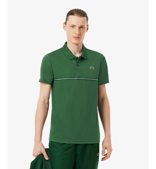 LACOSTE「バックヨークプリント ウルトラドライ鹿の子地ポロシャツ」|ポロシャツ|