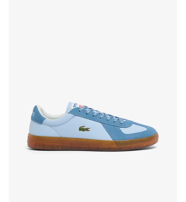 LACOSTE「メンズ BASESHOT PRO 126 1 SMA レザー スエード切り替え ローカットスニーカー」|スニーカー|