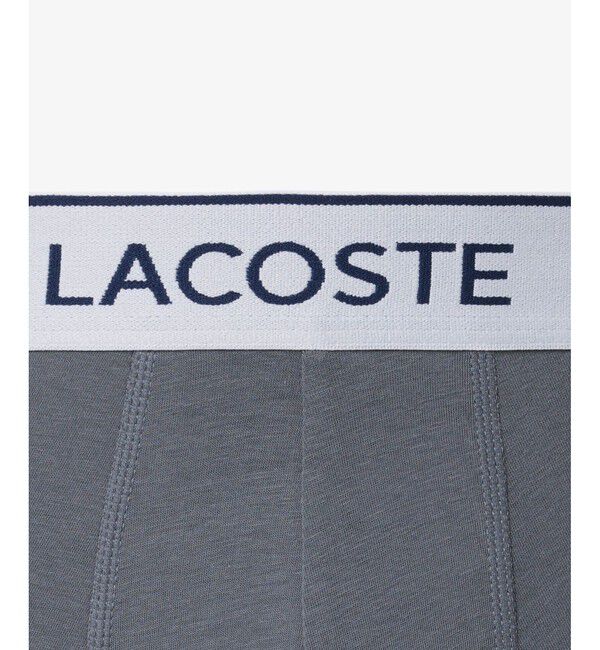 LACOSTE「配色ロゴウエストバンドトランクショーツ3枚セット」|インナー|