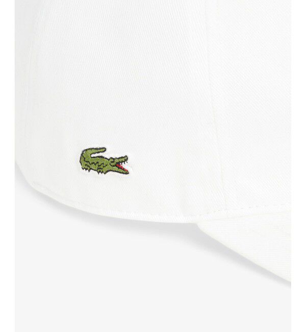 LACOSTE「フロントブランクコットンツイルキャップ」|キャップ・キャスケット|